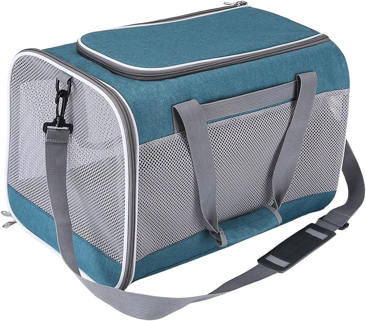 Dog Carriers Purse Carrier Bag Portable Zipper Closure Soft Pouch Handbag Travel Bag for Small Dog Cat Walking (Green)