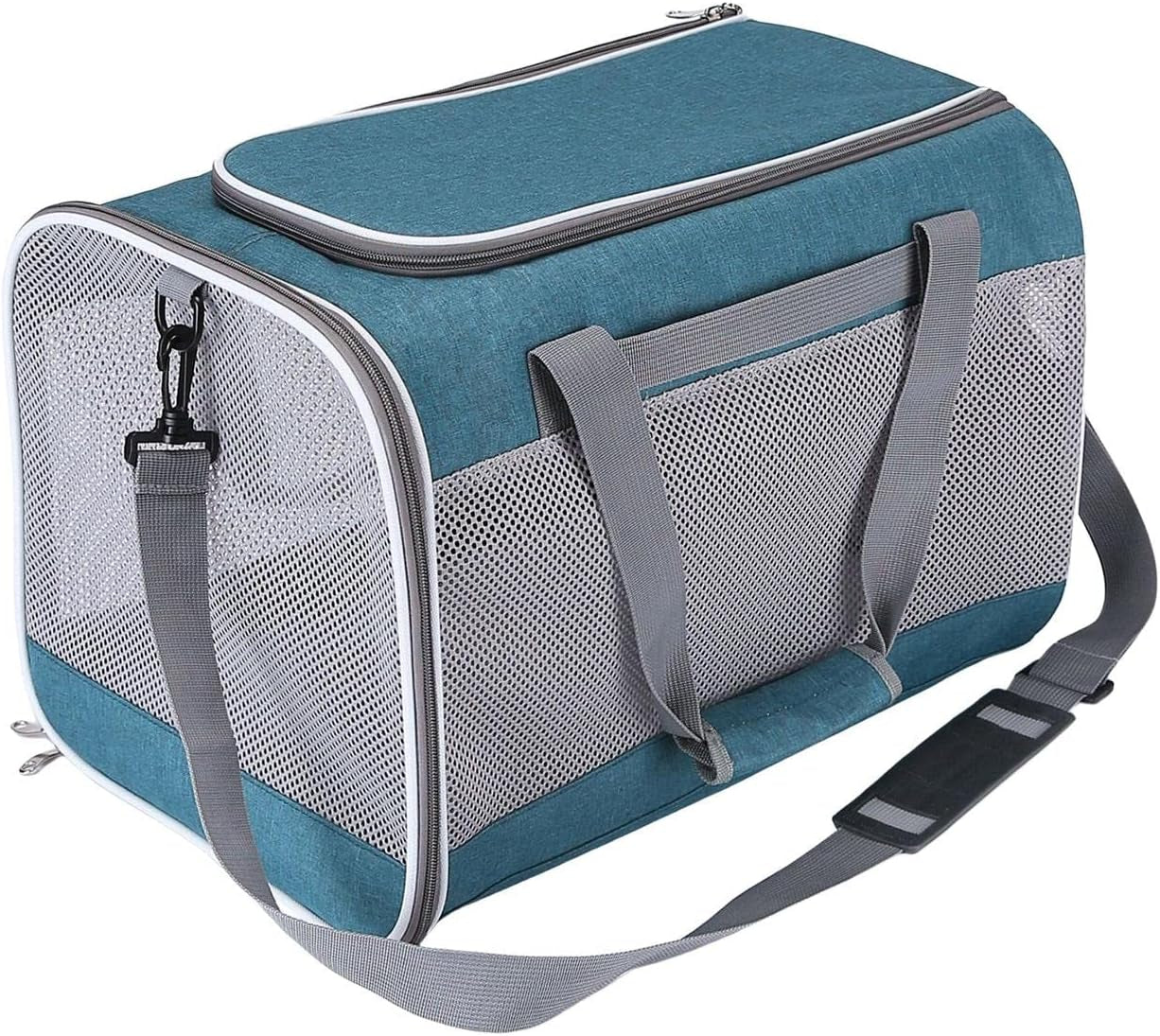 Dog Carriers Purse Carrier Bag Portable Zipper Closure Soft Pouch Handbag Travel Bag for Small Dog Cat Walking (Green)
