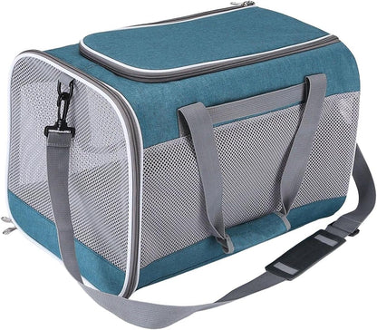 Dog Carriers Purse Carrier Bag Portable Zipper Closure Soft Pouch Handbag Travel Bag for Small Dog Cat Walking (Green)