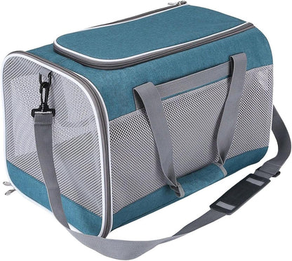 Dog Carriers Purse Carrier Bag Portable Zipper Closure Soft Pouch Handbag Travel Bag for Small Dog Cat Walking (Green)